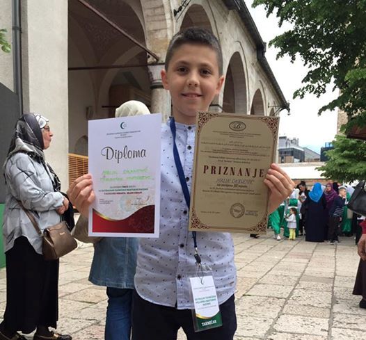 Malik Okanović osvojio treće mjesto na XX finalnom takmičenju na nivou Rijaseta Islamske zajednice u Bosni i Hercegovini