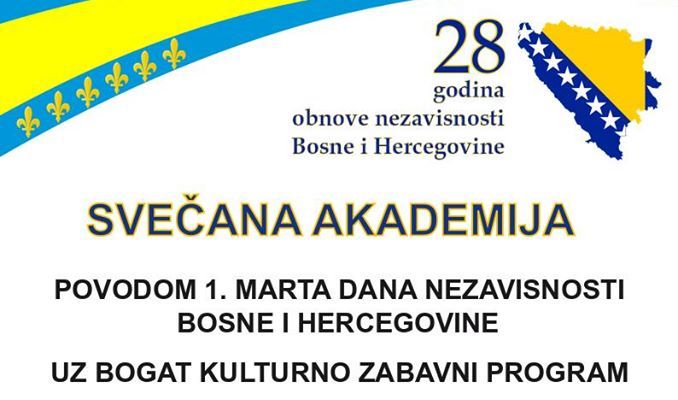 JANJA: Tradicionalna Svečana akademija povodom Dana nezavisnosti Bosne i Hercegovine