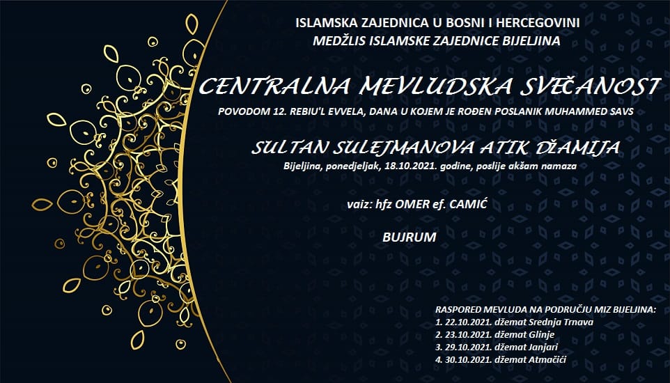 Večeras centralna mevludska svečanost na području Medžlis IZ Bijeljina